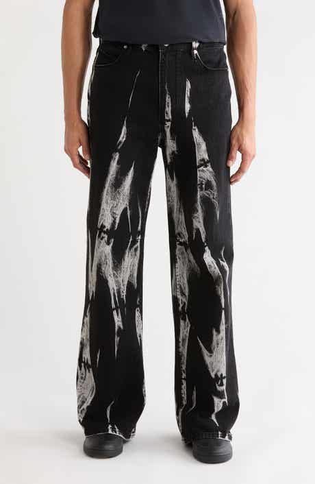 RtA Jamie Marbled High Waist Relaxed Leg Jeans