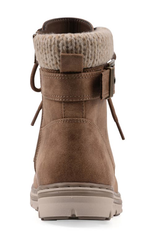 Cliffs By White Mountain Kimmie Knit Cuff Side Zip Boot In Brown