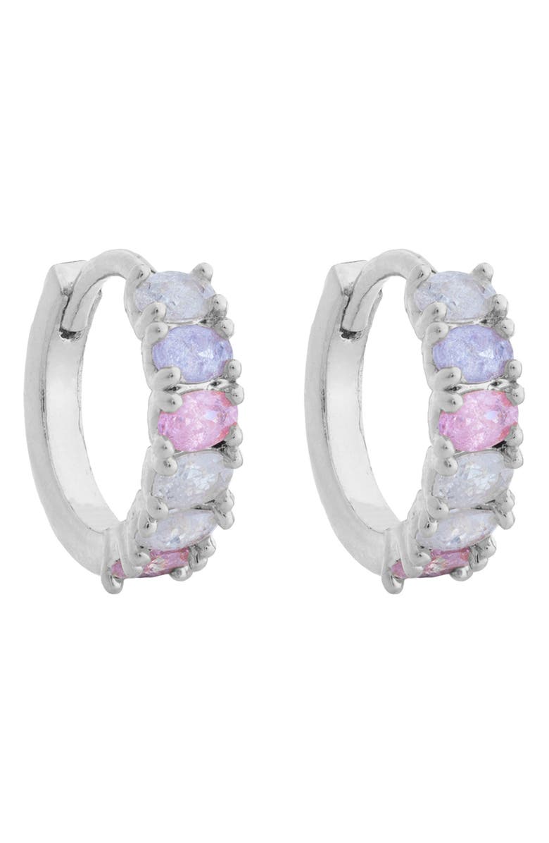 Girls Crew Dreaming About You Hoop Earrings, Main, color, Silver