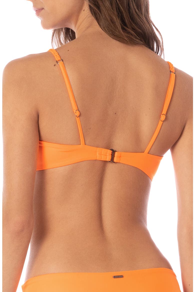 Tangerine Dream Temis Reversible Twist Front Bikini Top, Alternate, color, ORANGE
