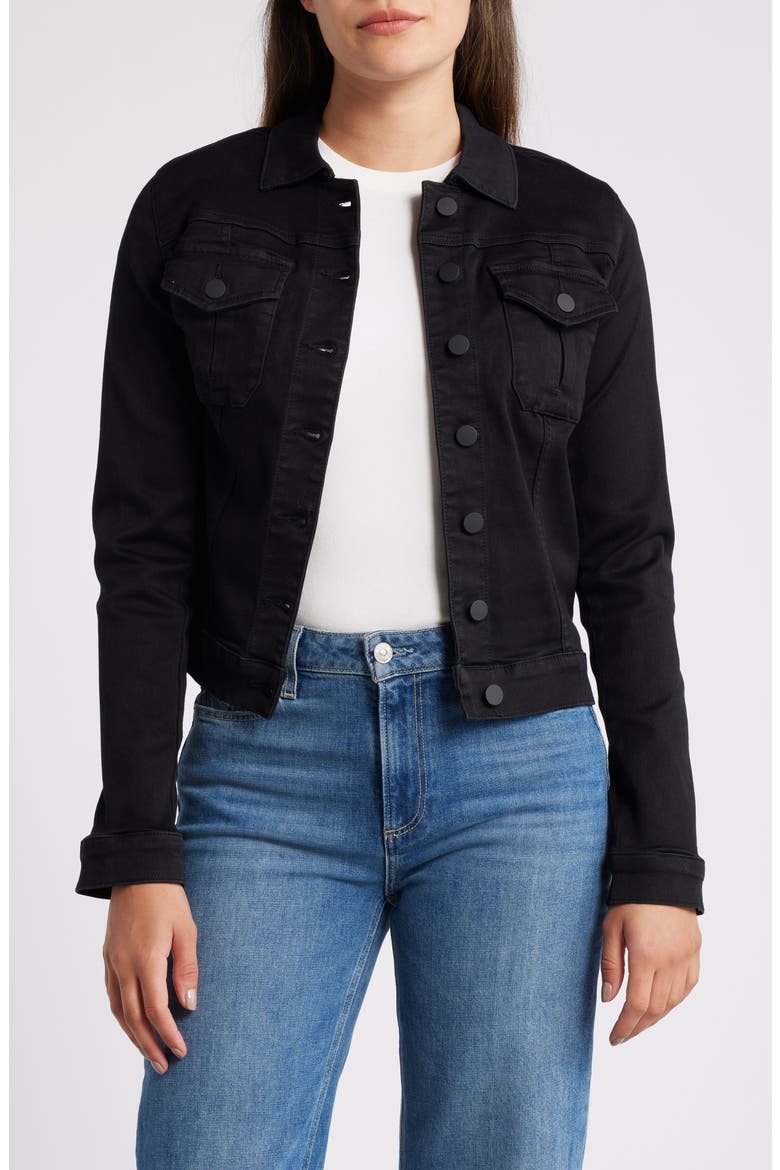 Amelia Denim Jacket, Main, color, BLACK