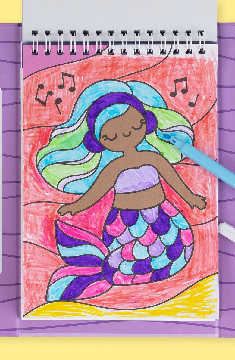 TIGER TRIBE Mermaid Color By Numbers Set, Alternate, color, Multi