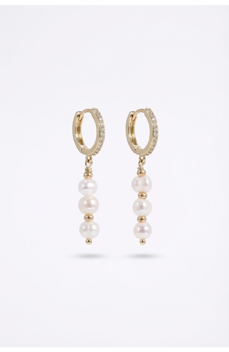 Joey Baby Freshwater Pearl Rose Gold Drop Earrings, Main, color, 18K Gold Plated