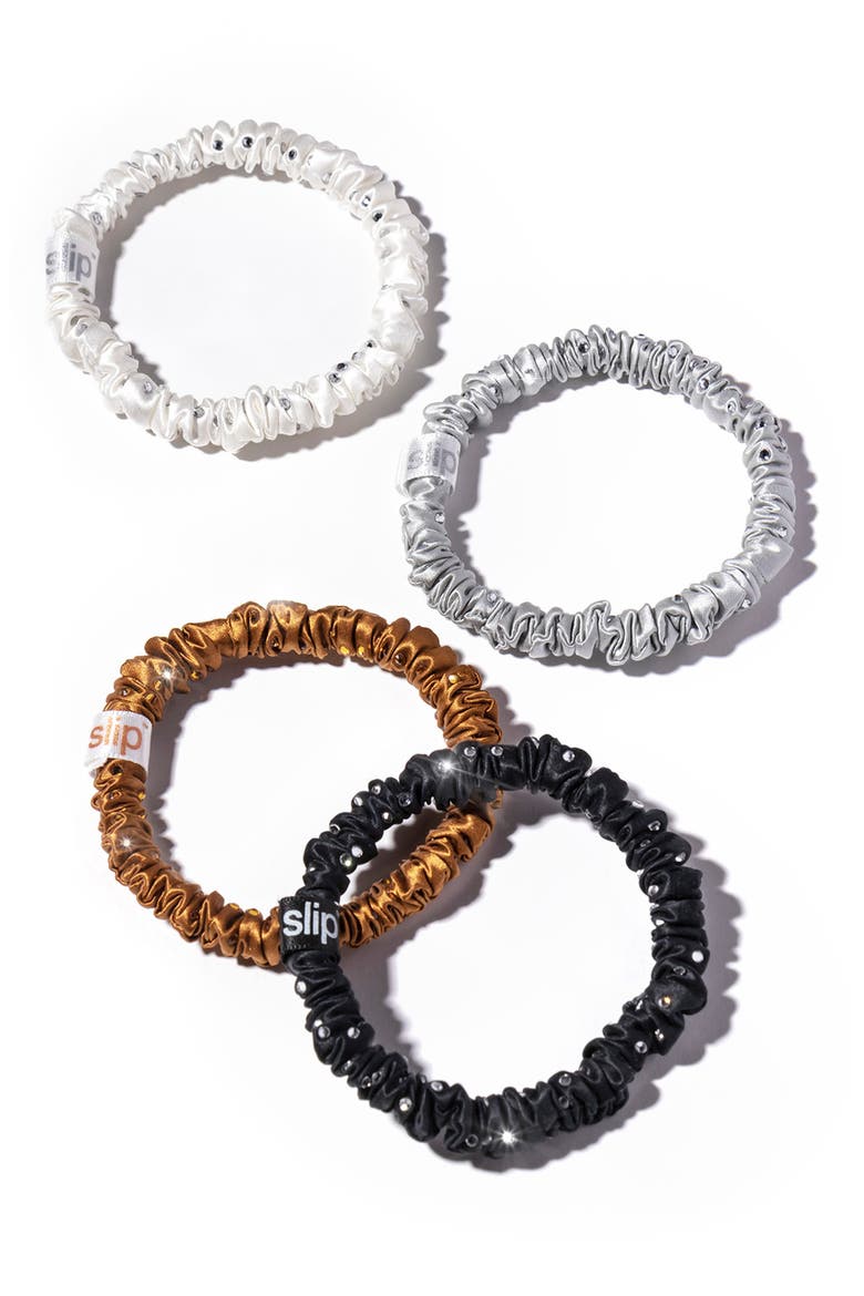 Disco Pure Silk Skinny Scrunchie Set (Limited Edition), Alternate, color, NO COLOR