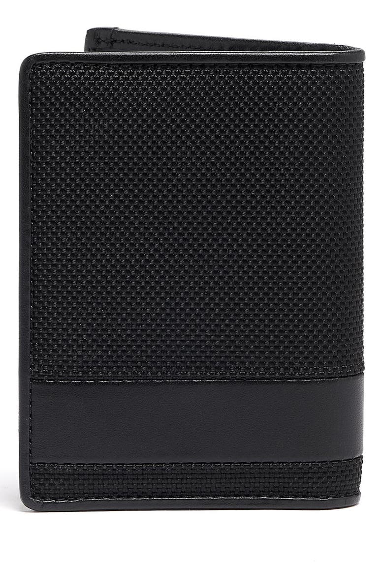 TUMI Alpha Leather & Nylon Bifold Card Case Wallet, Alternate, color,