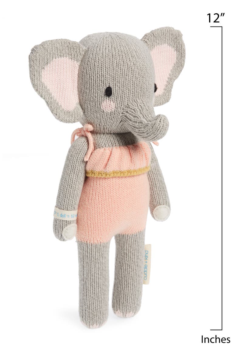 cuddle + kind Mini Eloise the Elephant Stuffed Animal, Alternate, color, PINK
