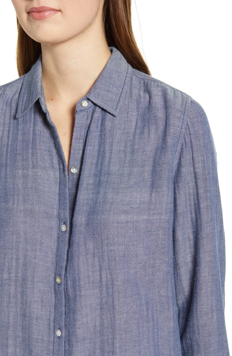 beachlunchlounge James Chambray Cotton Double Cloth Shirt, Alternate, color, 