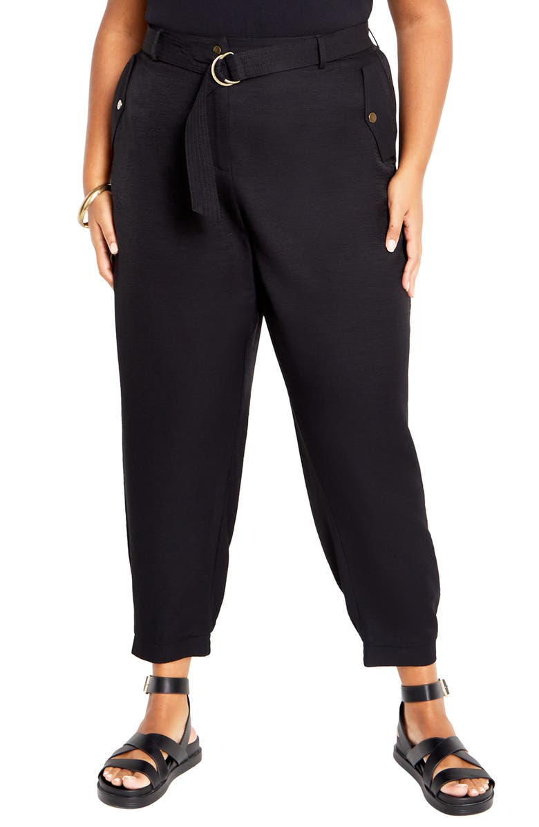 City Chic Dakota High Waist Taper Pants, Main, color,