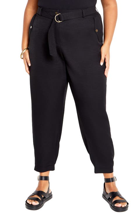 Dakota High Waist Taper Pants (Plus)