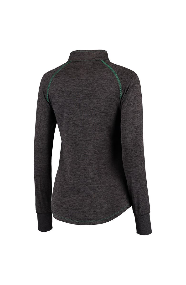 COLOSSEUM Women's Colosseum Black Ohio Bobcats Bikram Lightweight Fitted Quarter-Zip Long Sleeve Top, Alternate, color, 