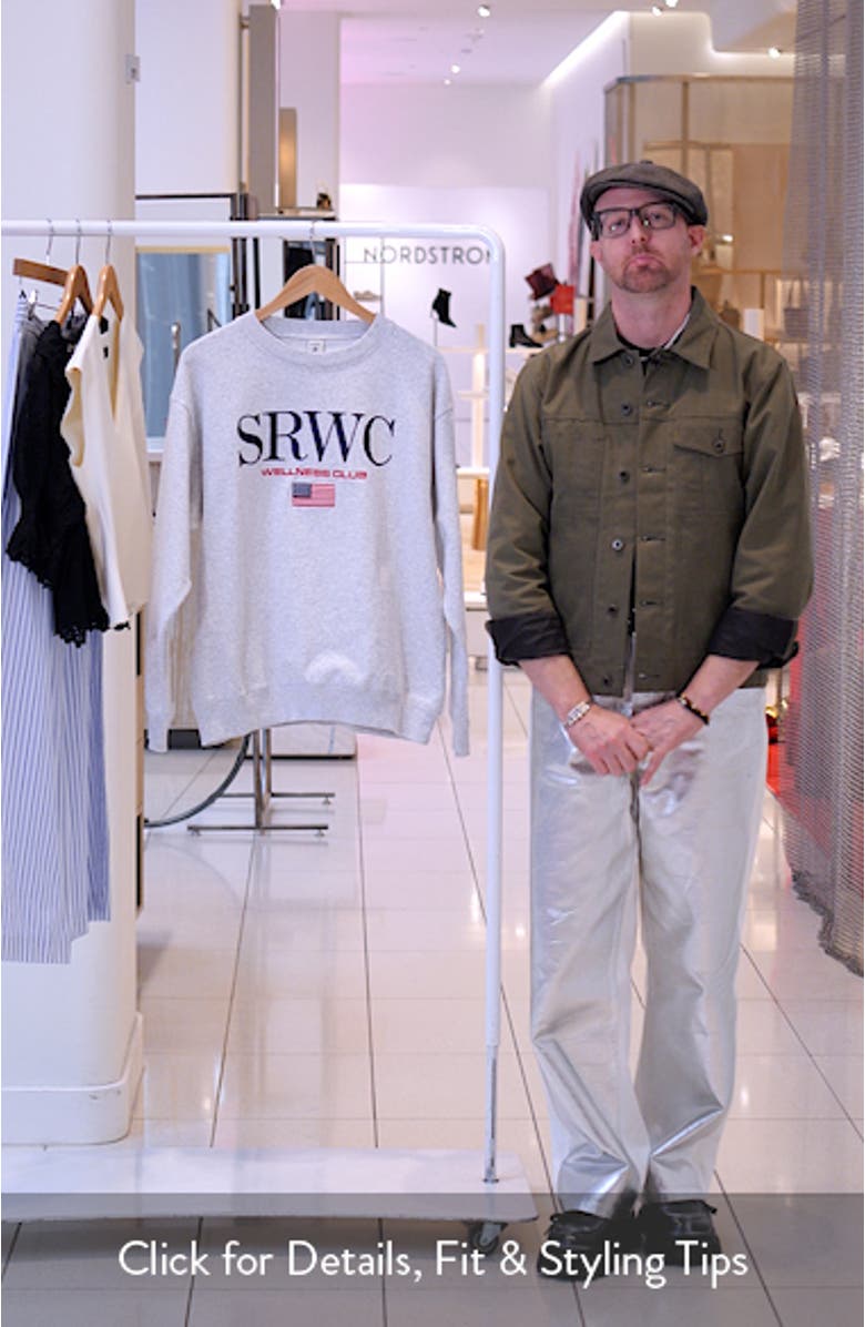 Gender Inclusive Nautical Embroidered Fleece Sweatshirt, sales video thumbnail