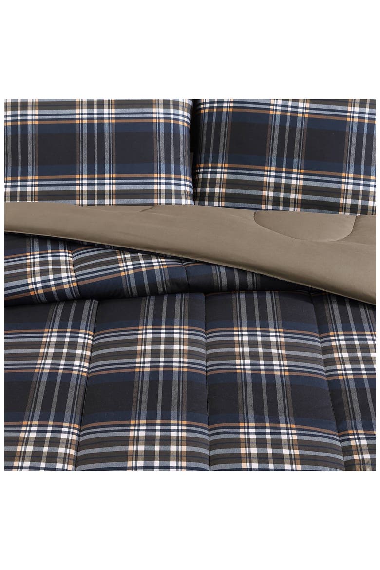 City Flats Plaid Cotton Comforter & Sham Set, Alternate, color, DARK BLUE