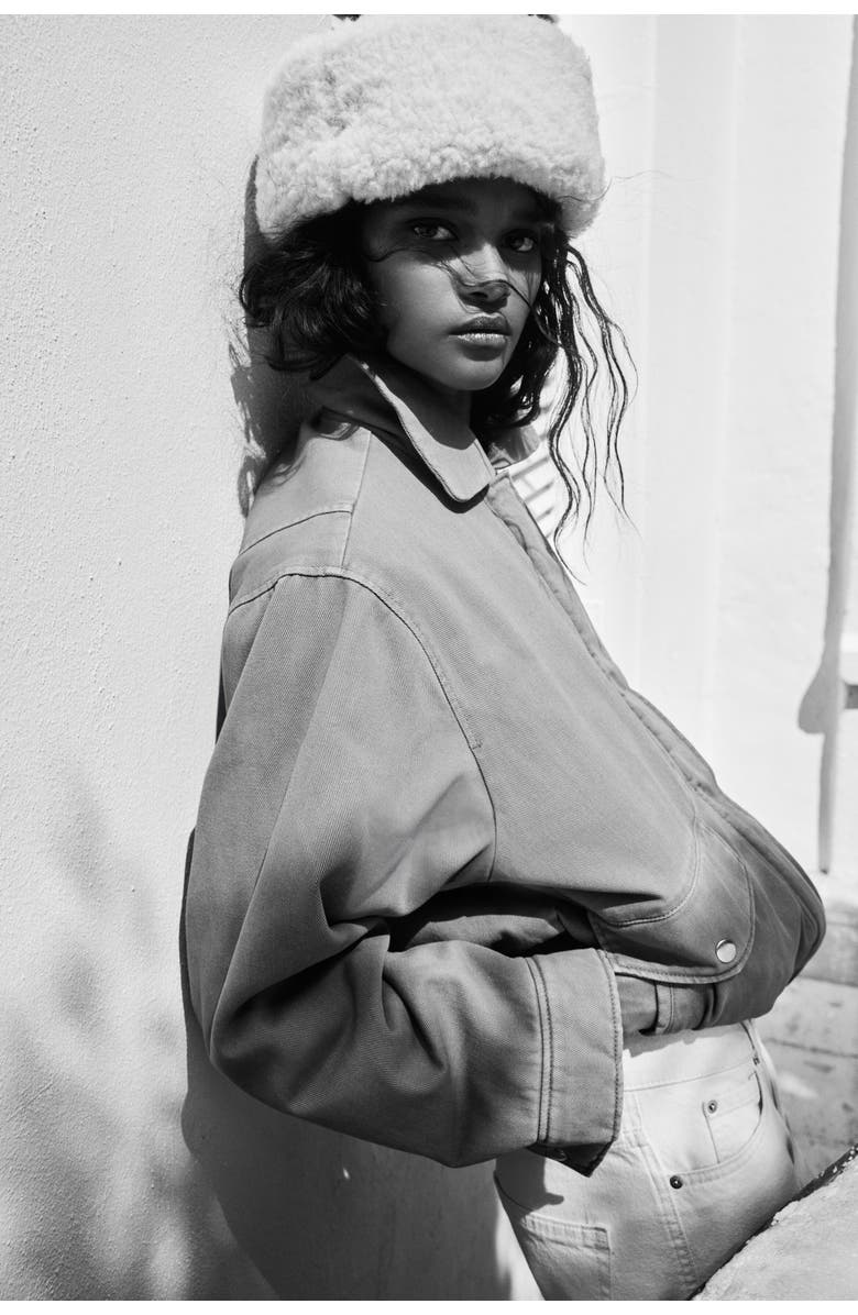 H&M Padded Jacket, Alternate, color, Dark Beige