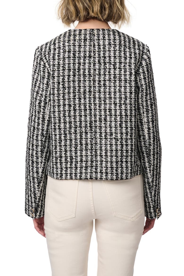 Boxy Tweed Jacket, Alternate, color, BLACK/WHITE