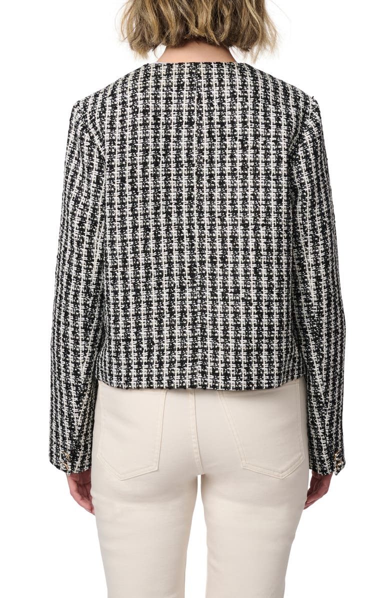 Bernardo Boxy Tweed Jacket, Alternate, color, Black And White