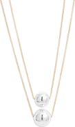 Nordstrom Two-Tone Double Orb Layered Necklace