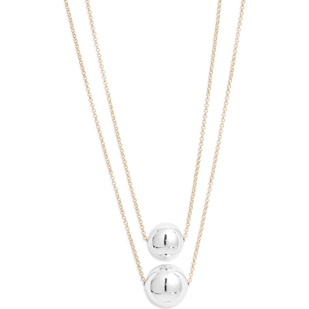 Shop Nordstrom Two-tone Double Orb Layered Necklace