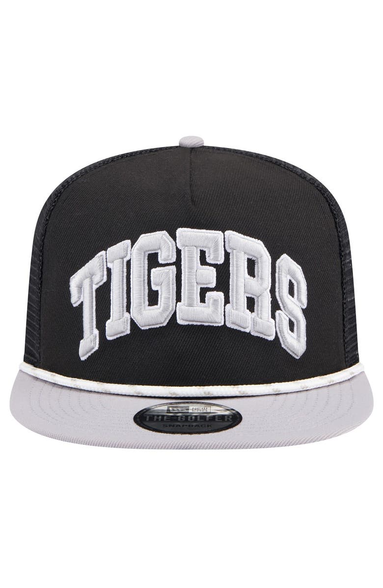 New Era Men's New Era Black Detroit Tigers Throwback Meshback Golfer Hat, Alternate, color, Black