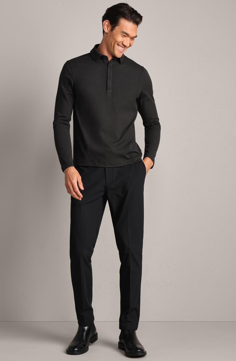 Rhone WFH Rib Midweight Polo, Alternate, color, Black