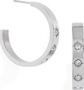 Alex and Ani Crystal Accent Hoop Earrings