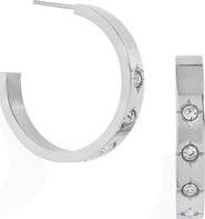 Alex and Ani Crystal Accent Hoop Earrings