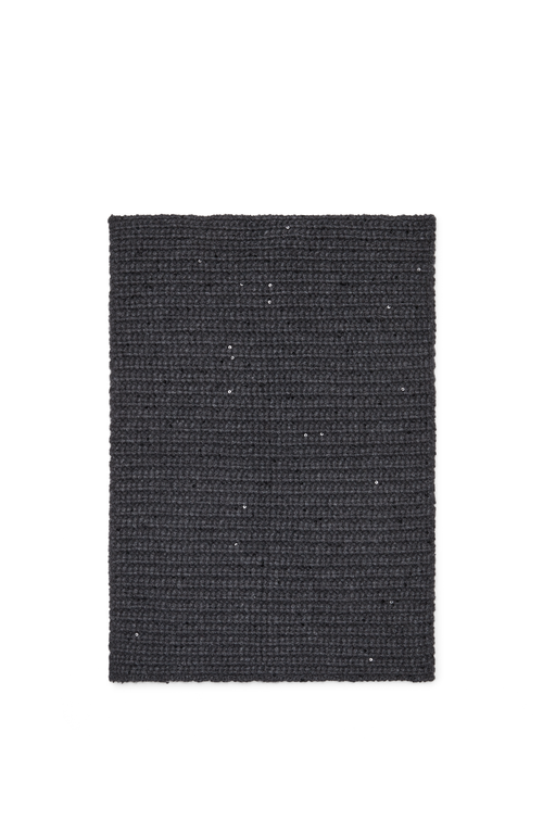 Shop Brunello Cucinelli Dazzling Neck Warmer In Lignite Grey