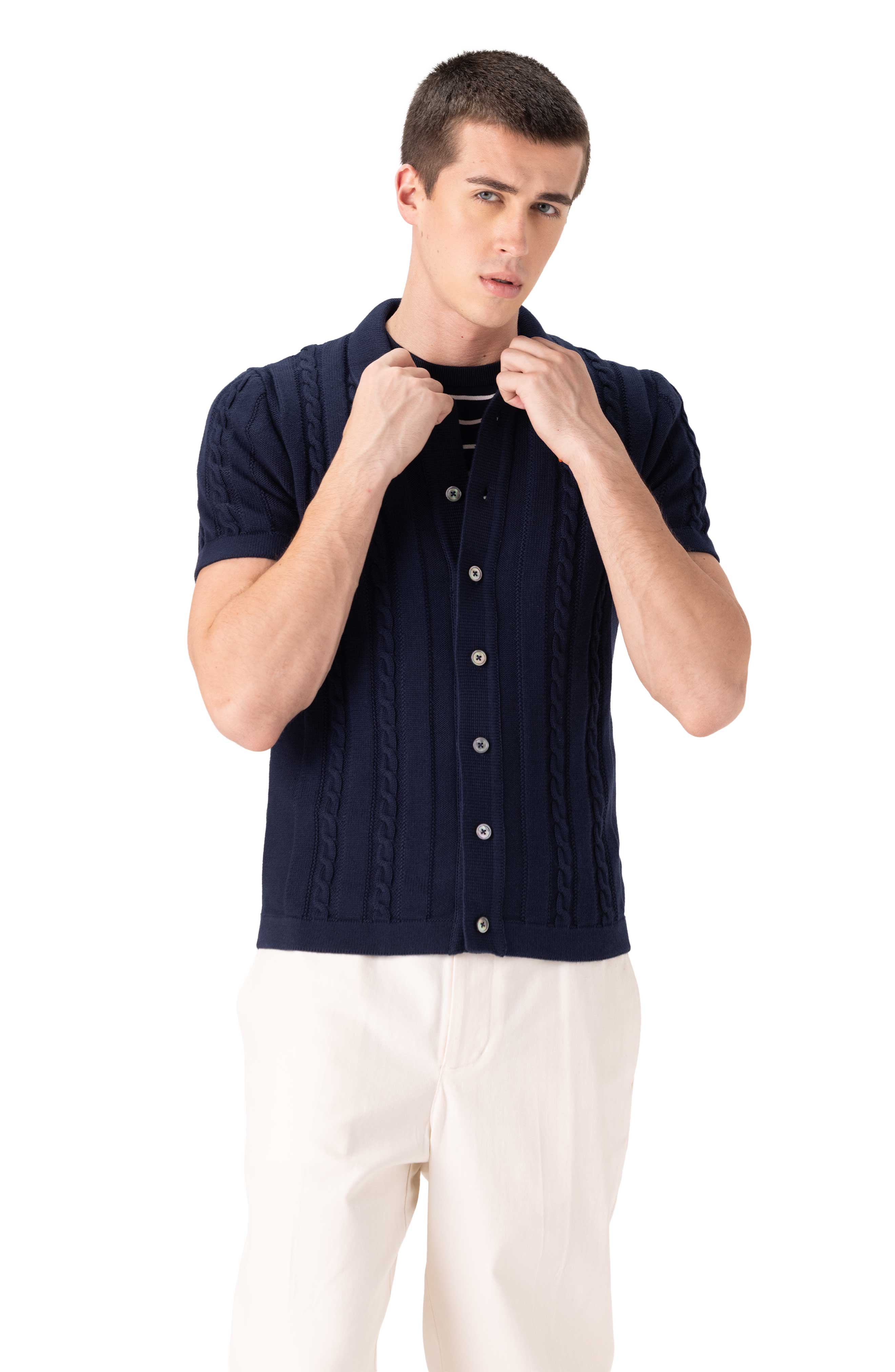 Men's JC Polo Cable-Knit Sweater - image 2