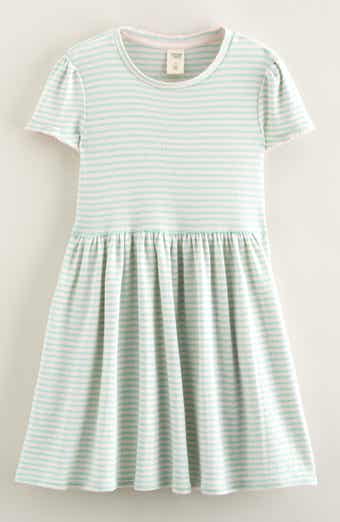 Tucker + Tate Kids' Pointelle Puff Sleeve Stretch Cotton Dress
