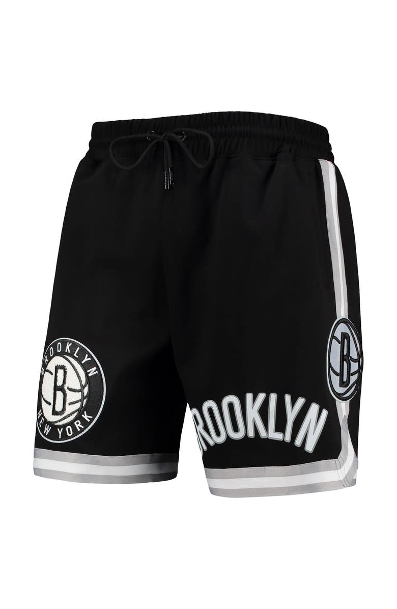 PRO STANDARD Men's Pro Standard Black Brooklyn Nets Chenille Shorts, Alternate, color, Black