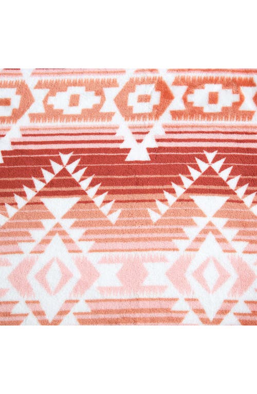 Wrangler Jericho Peach Ultra Soft Plush Fleece Blanket In Pink/red