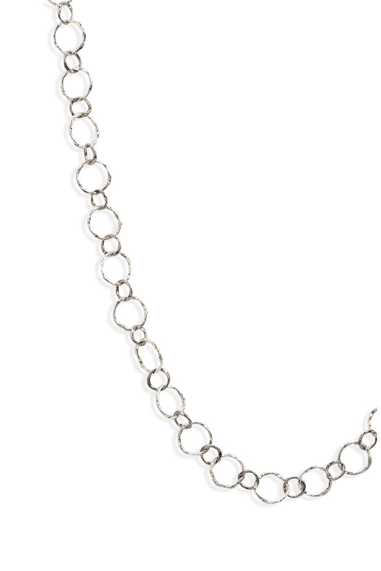 New World Hammered Chain Necklace, Alternate, color, SILVER