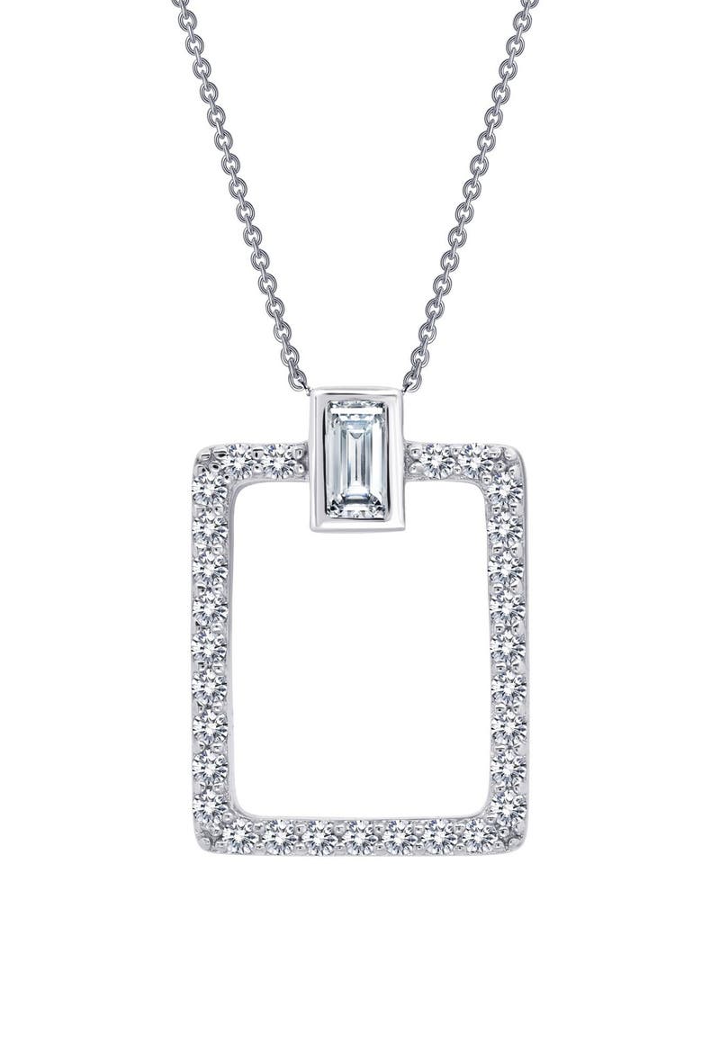 Lafonn Open Rectangle Simulated Diamond Necklace (Women) | Nordstromrack