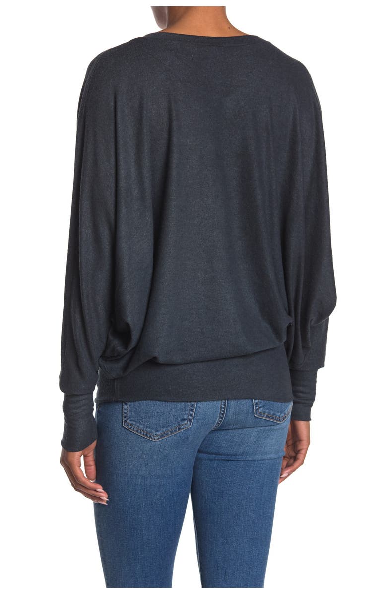 GO COUTURE V-Neck Dolman Sleeve Pullover, Alternate, color, Slate