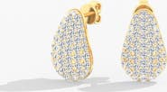 Everlee Pavé Domed Cloud Lab Diamond Earrings in 14K Gold