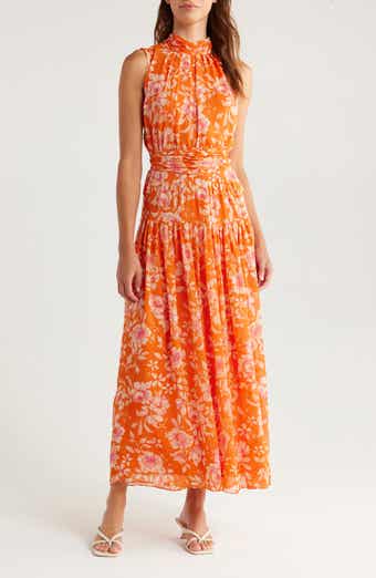Halogen® Floral Print Sleeveless Maxi Dress