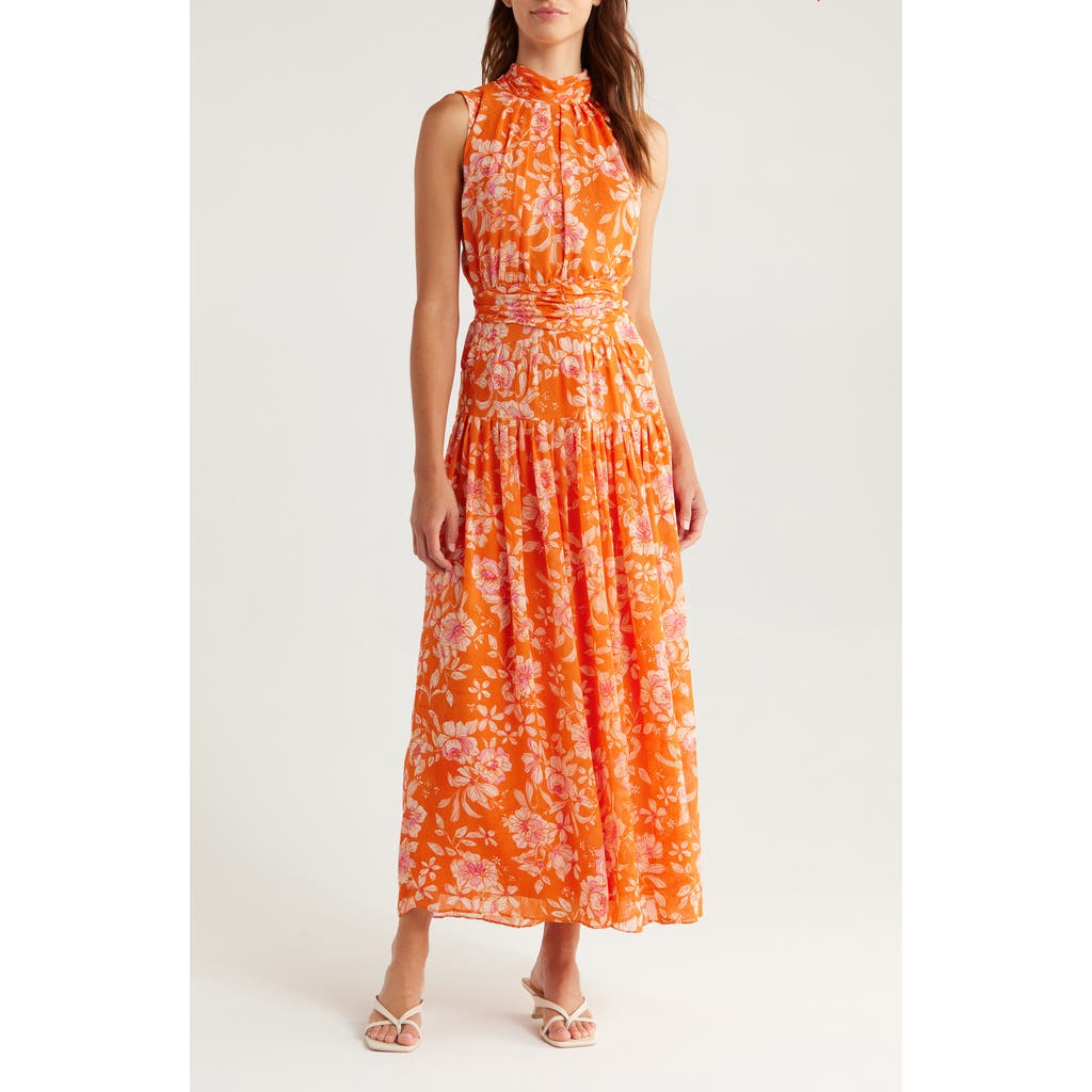 Halogen ® Floral Print Sleeveless Maxi Dress In Multi