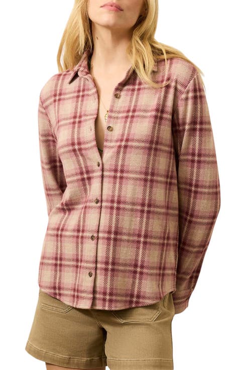 Legend Sweater Knit Plaid Button-Up Shirt