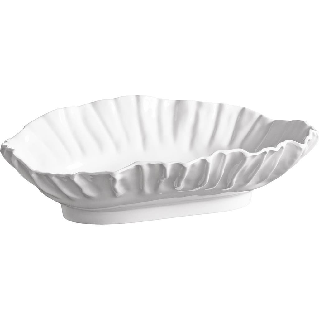Beatriz Ball Collection Vida Bloom Large Oval Bowl In White