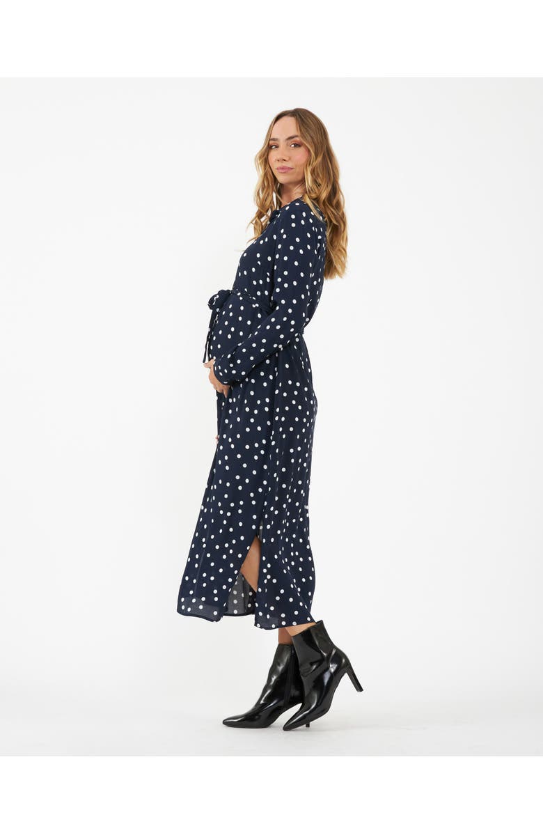 Ripe Maternity Spot Shirt Dress  Navy / White, Alternate, color, Navy / White