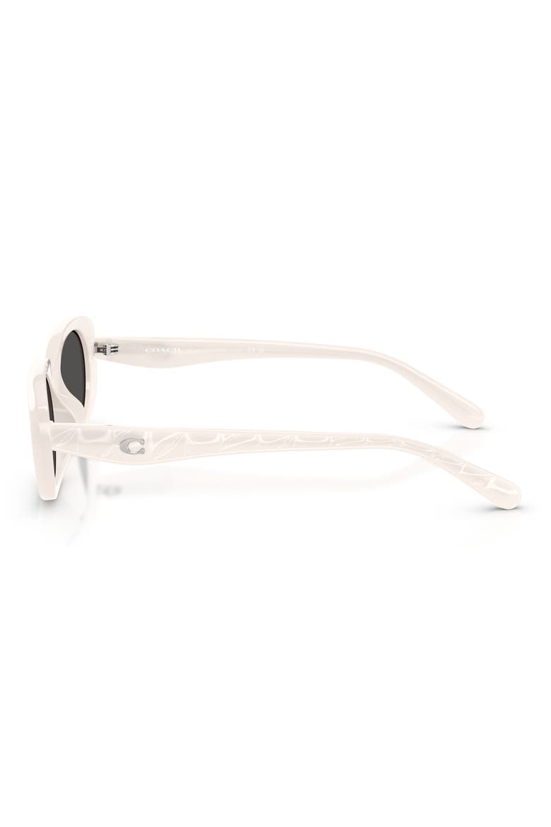 54mm Oval Sunglasses, Alternate, color, MILKY CLOUD / GREY SOLID