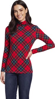 Lands' End Lightweight Jersey Long Sleeve Turtleneck
