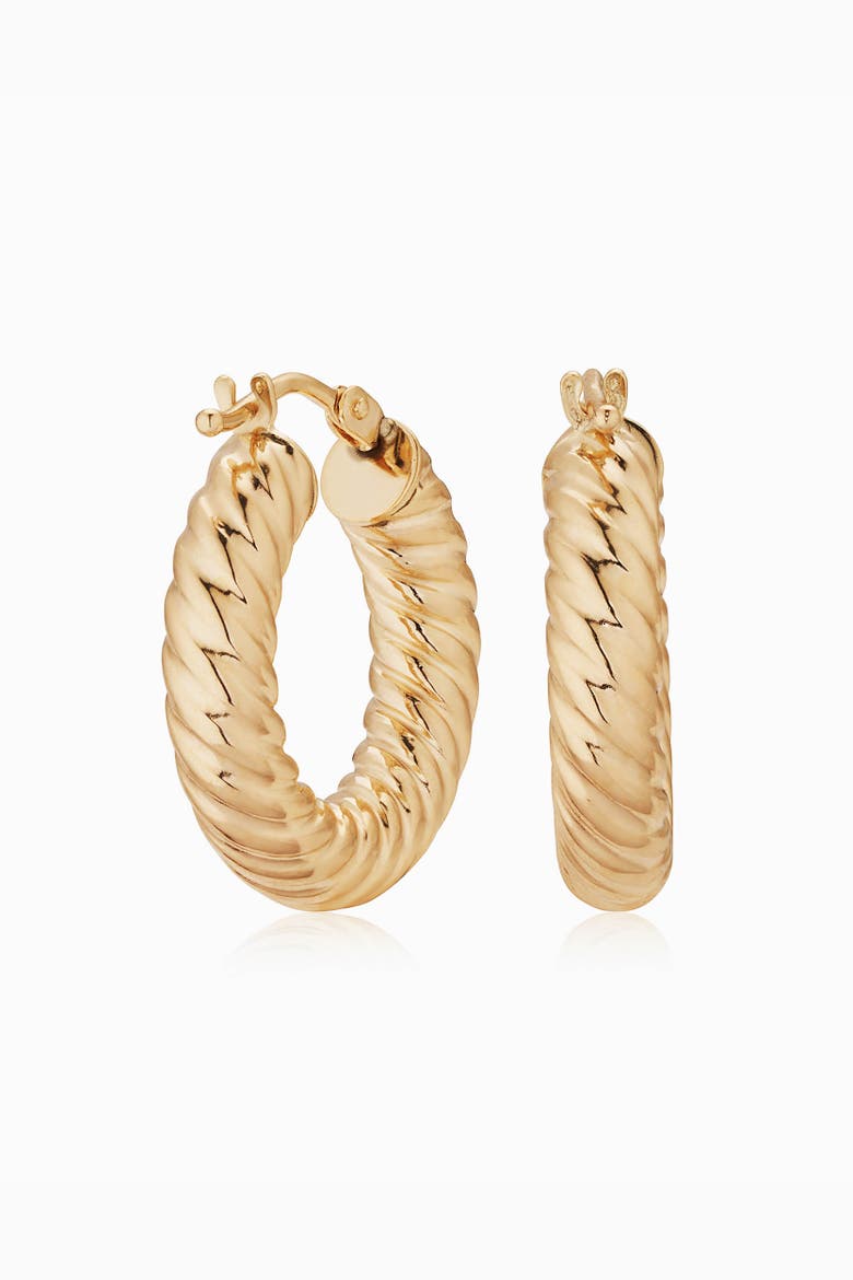 14K Yellow Gold Goddess Bold Hoops, Main, color, Yellow Gold