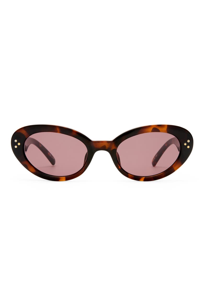 Tootsie 53mm Cat Eye Sunglasses, Main, color, TORT / SMOKEY BROWN MONO