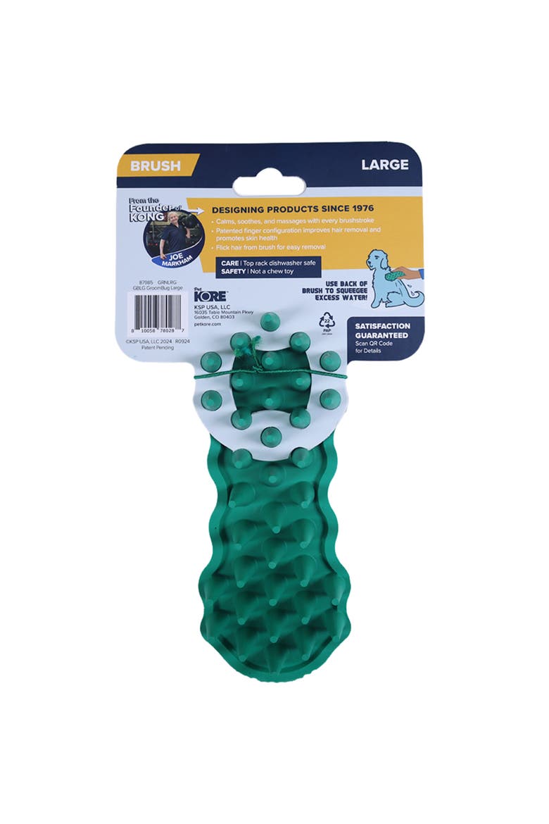 Deshedding Tool For Large Dogs, Alternate, color, Green