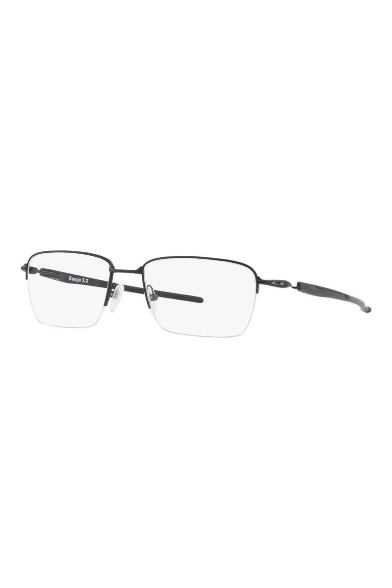 Gauge 3.2 Blade 54mm Semi Rimless Rectangular Optical Glasses, Alternate, color, MATTE BLACK