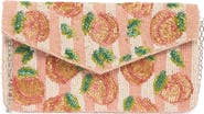 Collection XIIX Beaded Stripe Peach Flap Clutch