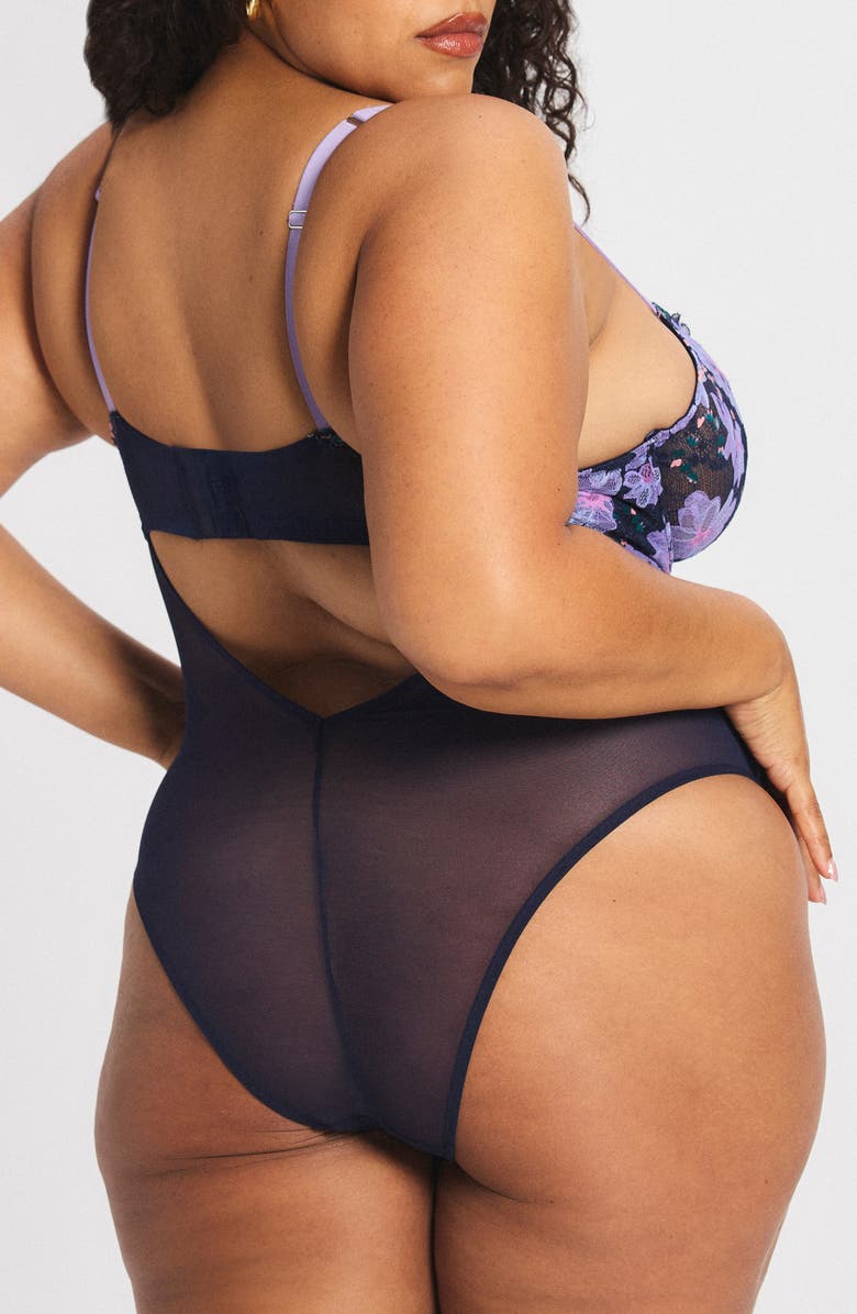SAVAGE X FENTY Fleur Fantasy Underwire Teddy, Alternate, color, Dark And Stormy Blue
