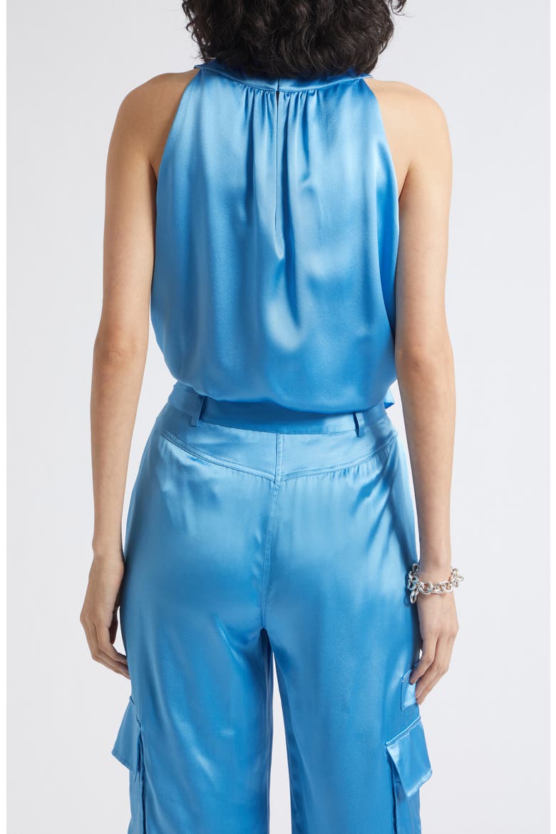Danielle One-Shouldered Satin Top, Alternate, color, OASIS