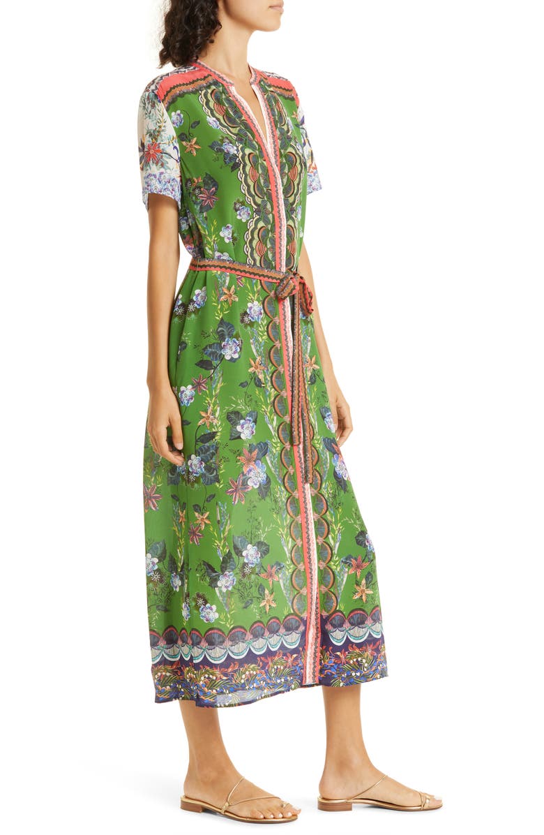 SALONI Vicki Print Silk Midi Dress, Alternate, color,
