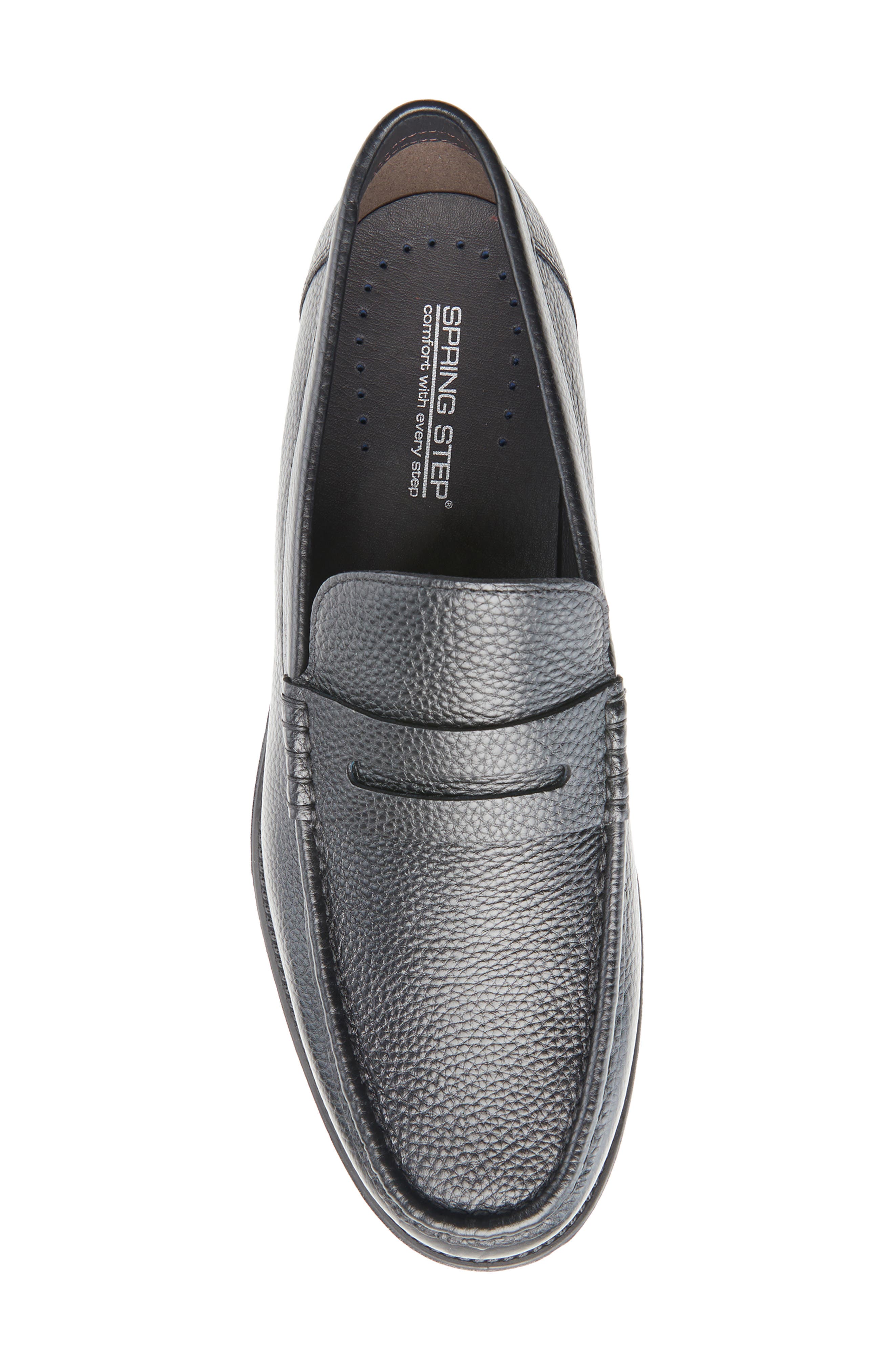 Spring Step Lug Sole Penny Loafer, Alternate, color, Black